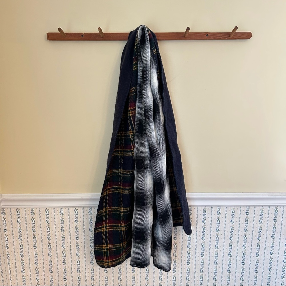 Steve Madden Reversible Plaid Scarf